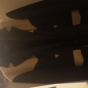 Black and cream unisex dress leather jacket